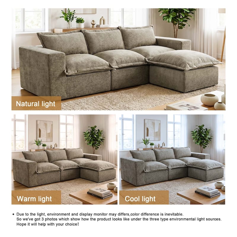 Comfy Cloud Couch Plush Modular Sectional Sofa For Living Room