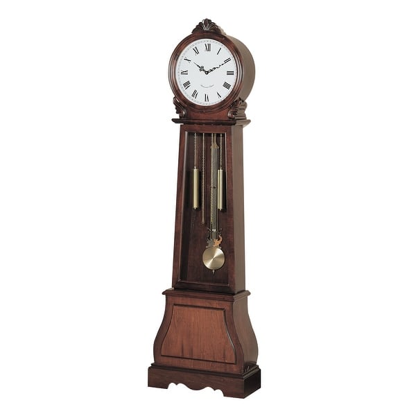 slide 2 of 5, Brown Traditional Grandfather Clock with Chime