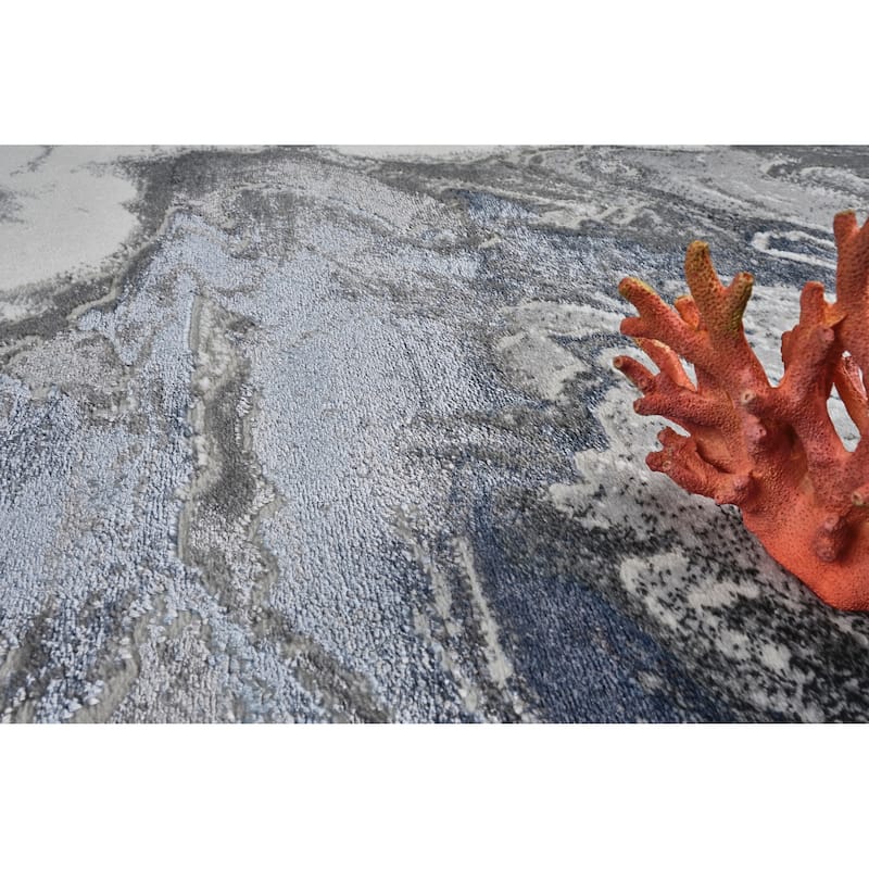 Inspire Collection Abstract Burst Area Rug
