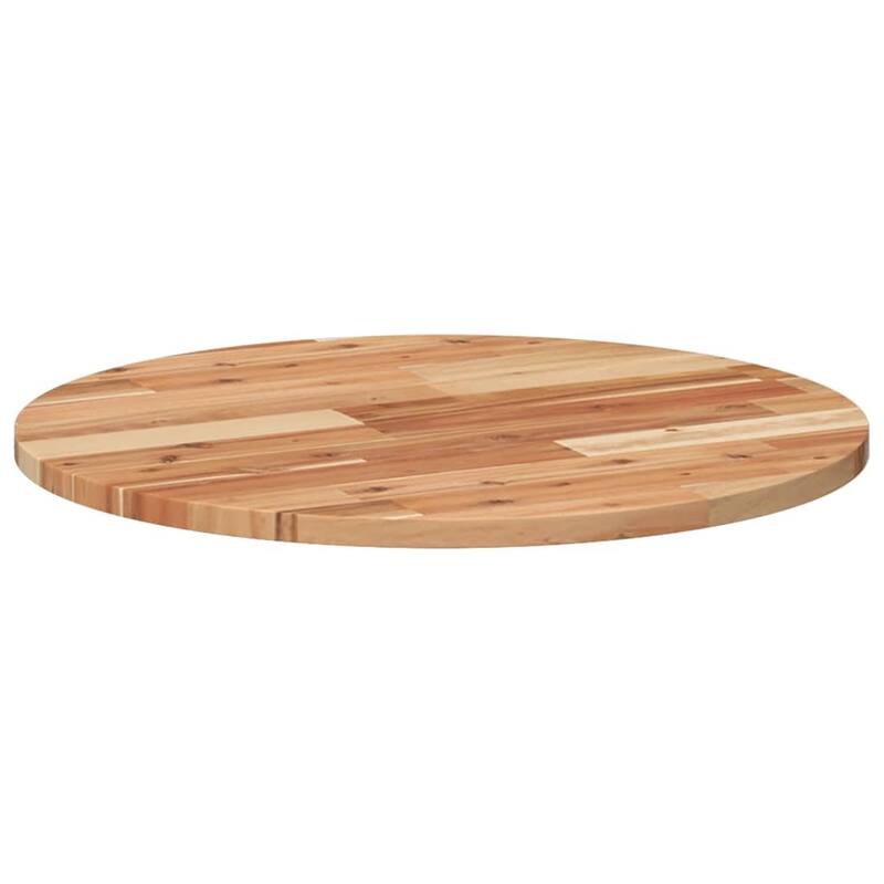 vidaXL Table Top Natural wood Solid acacia wood 24 in diameter Durable - 24 x 24 x 0.8 in