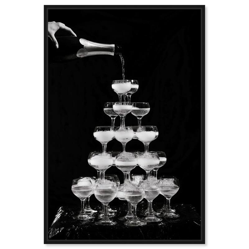 Overflowing Celebration Canvas by Art Remedy - Black - 30" x 45"