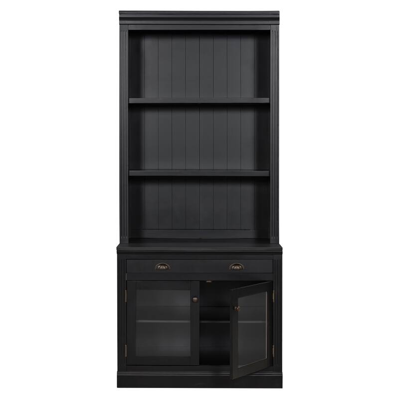 83.4"Tall Bookshelf with LED Lighting