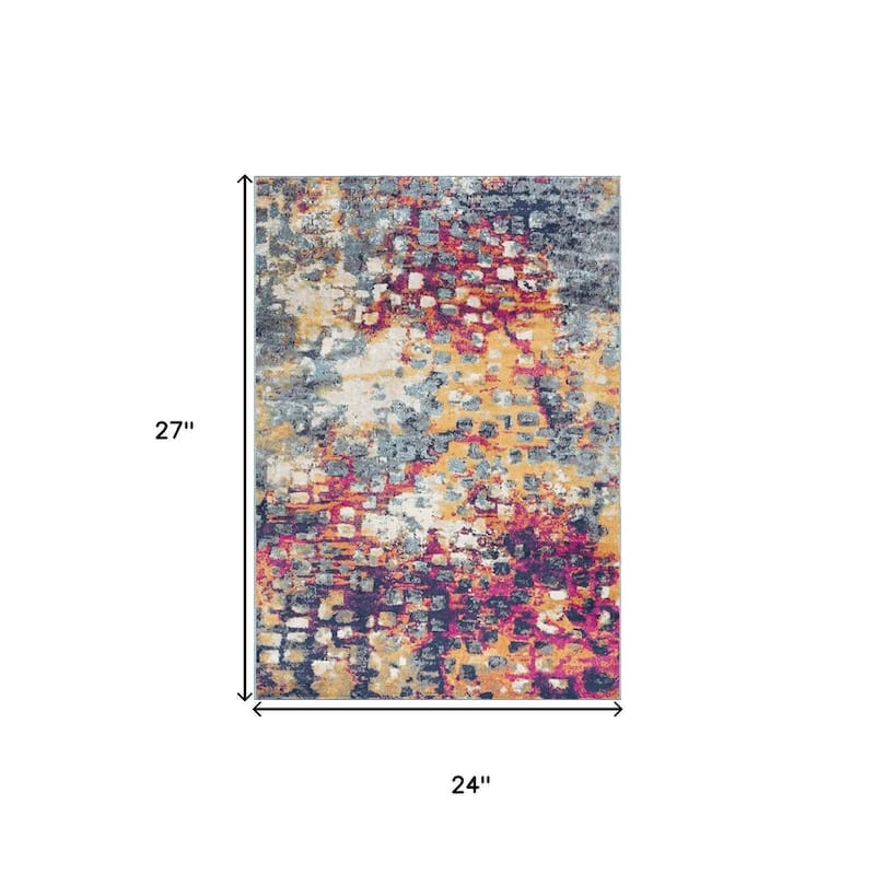 HomeRoots Codo Abstract Modern Square Area Rug