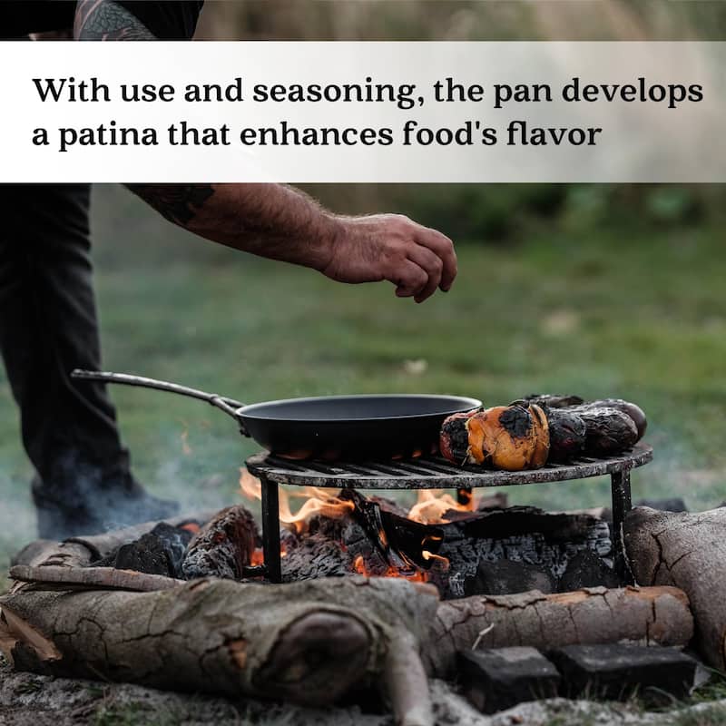 Alva Artist Carbon Steel Pan Pre-Seasoned with Natural Mineral Oil
