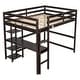 preview thumbnail 33 of 91, Modern Solid Wood Loft Bed with Built-in Desk, Safety Ladder