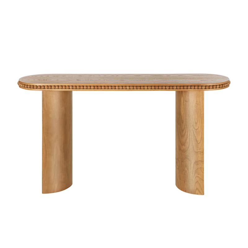 Mirod Vintage Console Table with Beaded Trim and Reversible Curved Legs