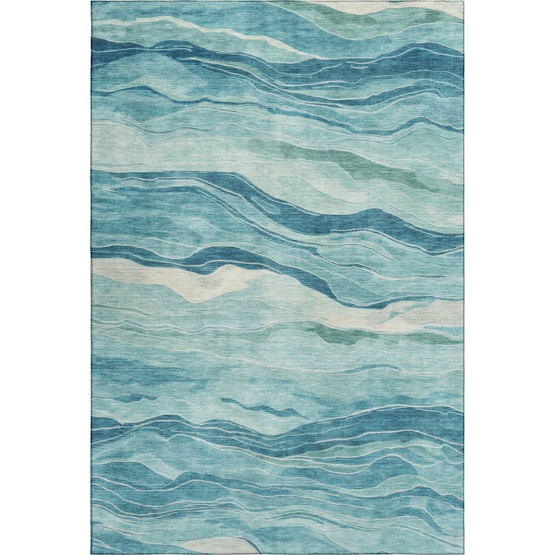 Premium Washable Super Soft Modern Waves Mayfield Rug