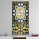 preview thumbnail 3 of 9, Designart 'Ethnic Floral Geometric Ornament' Oversized Contemporary Wall CLock