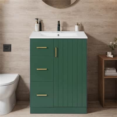 24" Bathroom Vanity with Under-mount Sink,Drawer and Soft-Closing Door
