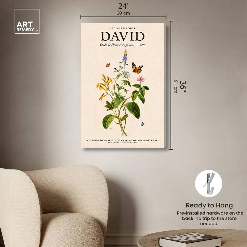 David's Delicate Flowers Canvas by Art Remedy, Gallery Wrapped