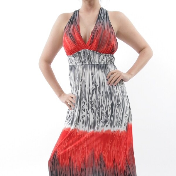 deep plunge maxi dress