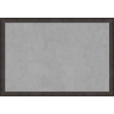 Amanti Art Dappled Black Brown Narrow Framed Magnetic Board