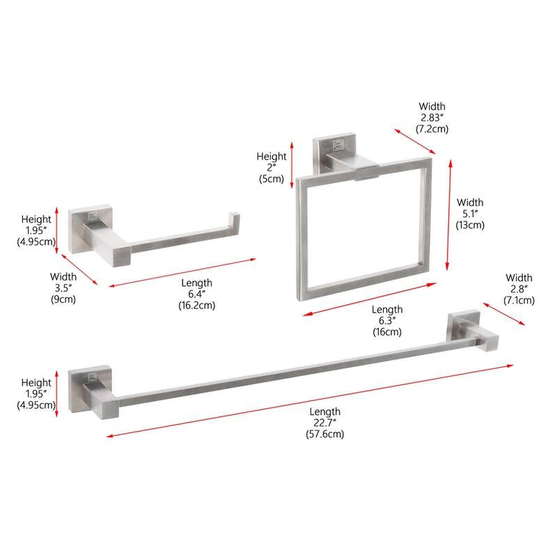 Indigo Home 3-Piece Bathroom Hardware Set