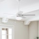 preview thumbnail 1 of 19, Hunter 46" Anslee Ceiling Fan with LED Light Kit and Pull Chain - Transitional, Contemporary Fresh White