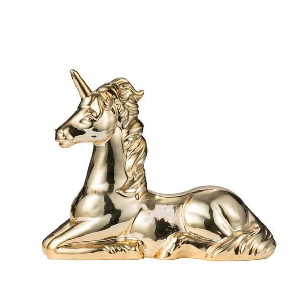 Shop 11 Gold Modern Chic Flora And Fauna Home Decor Unicorn