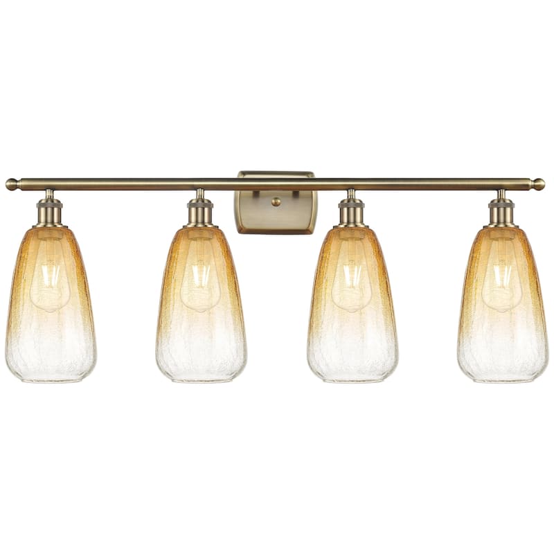 Innovations Lighting 516-4W-14-36 Brookhaven Almond Vanity Brookhaven - Antique Brass / Amber