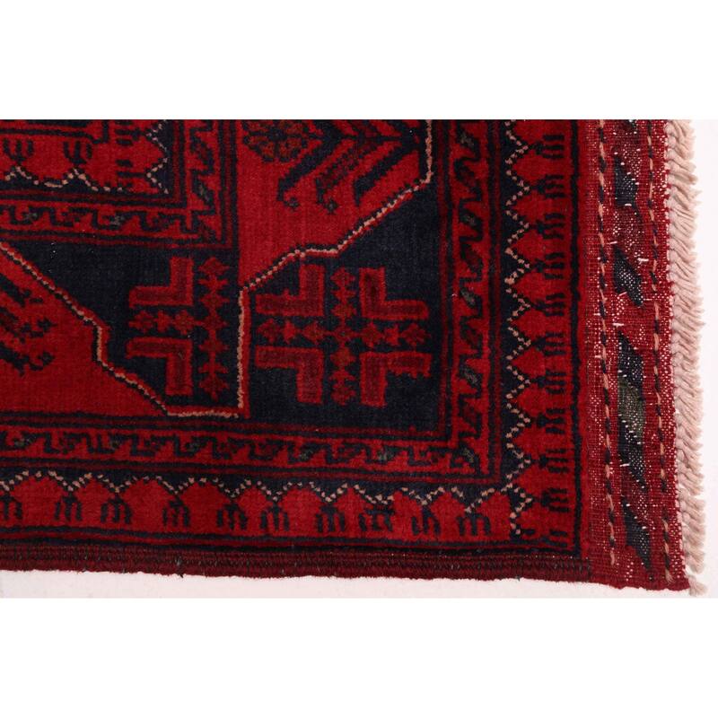 ECARPETGALLERY Hand-knotted Finest Khal Mohammadi Red Wool Rug - 4'0 x 6'1