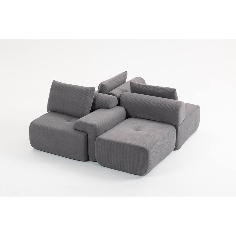 L-Shaped Sectional Couches for Living Room with Memory Foam