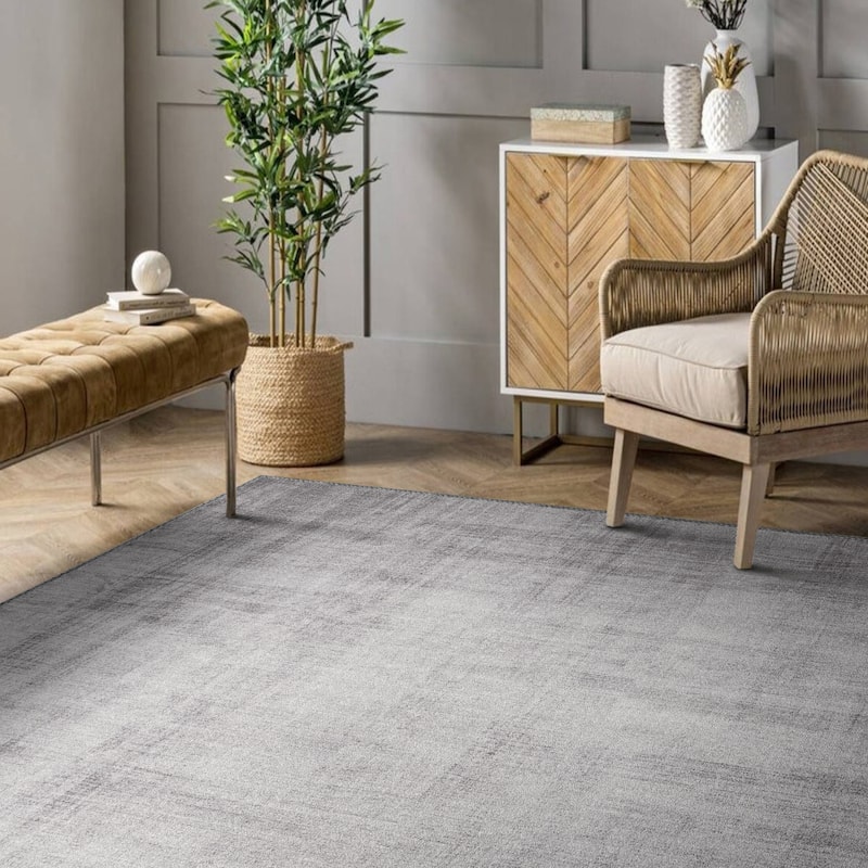 Sorbus 8x10 Area Rug, Machine Washable, Non-Slip, Low Pile Non-Shedding Indoor - Soft Carpet Throw Rug with Rubber Backing