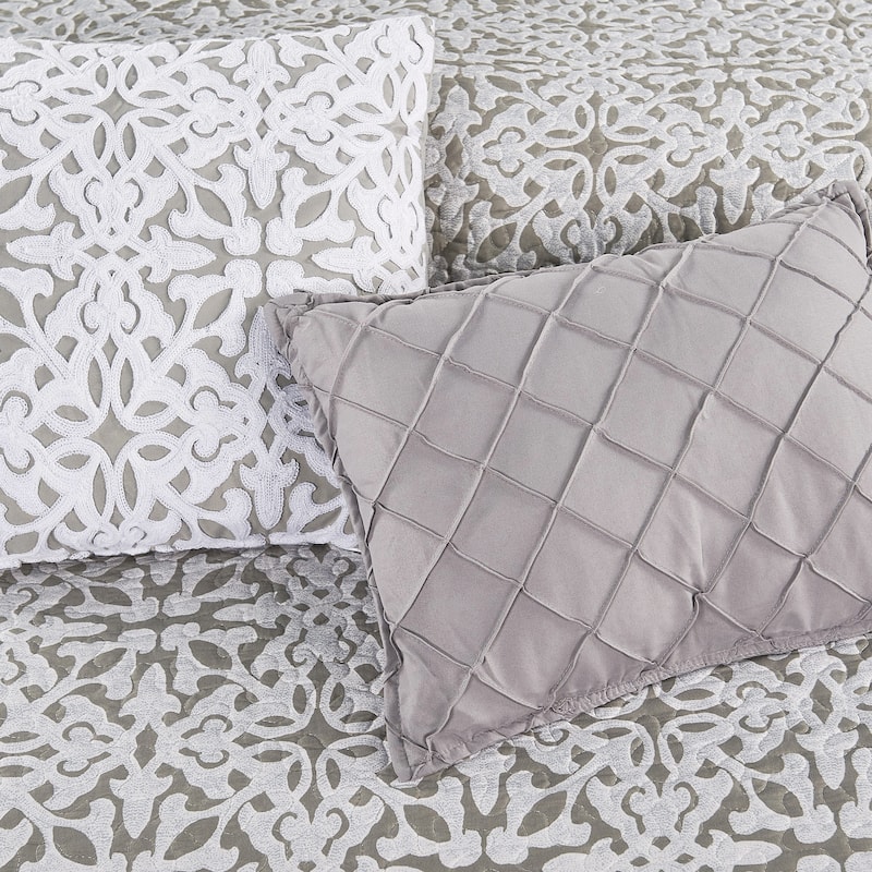 Serenta 6 Piece Bellamy Printed Microfiber Quilts Coverlet Set