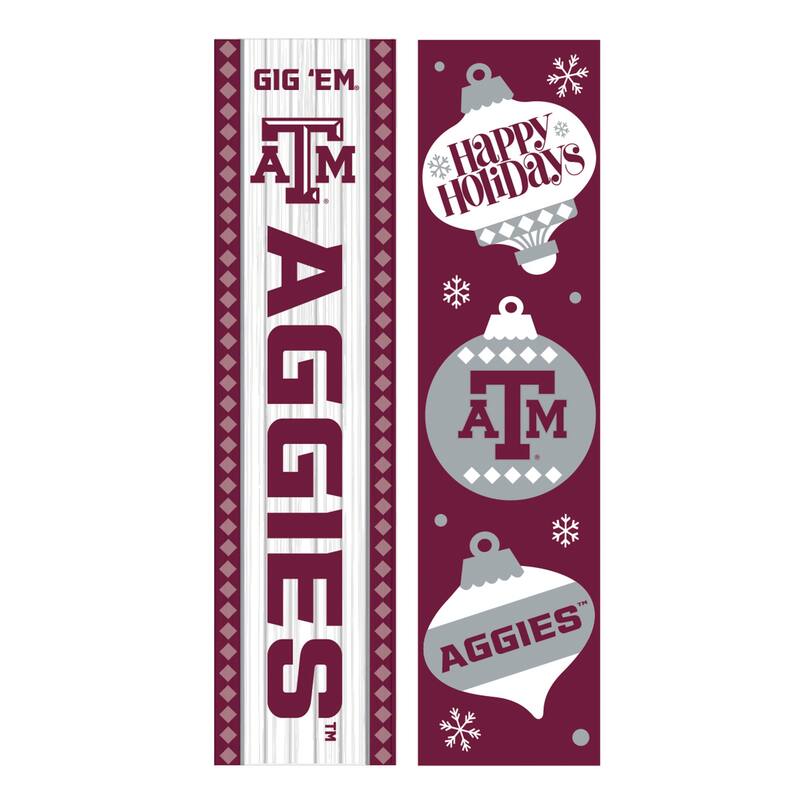47" Double Sided Seasonal Porch Leaner, Texas A&M - 47" x 11.25"