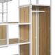 preview thumbnail 14 of 28, Full Size Metal Loft Bed with Storage Staircase and Open Wardrobe, Multifunctional Bed Frame with Shelves and Lockers