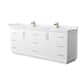 Option White / White Cultured Marble Top / Satin Bronze