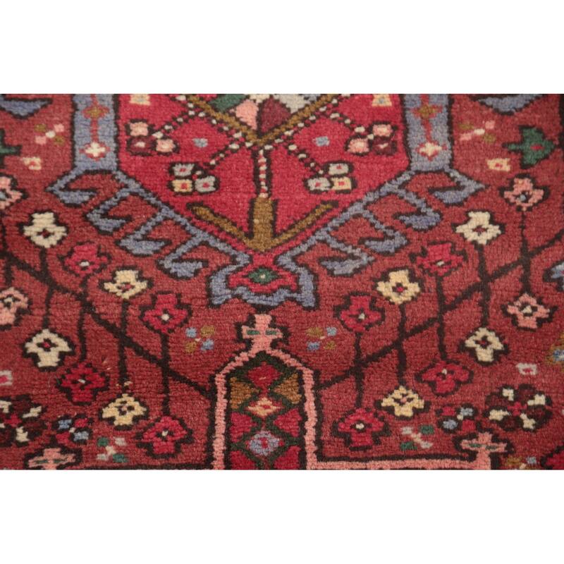 Tribal Geometric Gharajeh Persian Runner Rug Handmade Wool Carpet - 2'4"x 9'7"