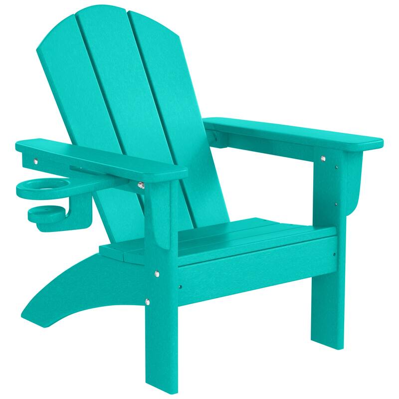 Laguna Kids Outdoor Poly Adirondack Chair with Cup Holder (Set of 2)