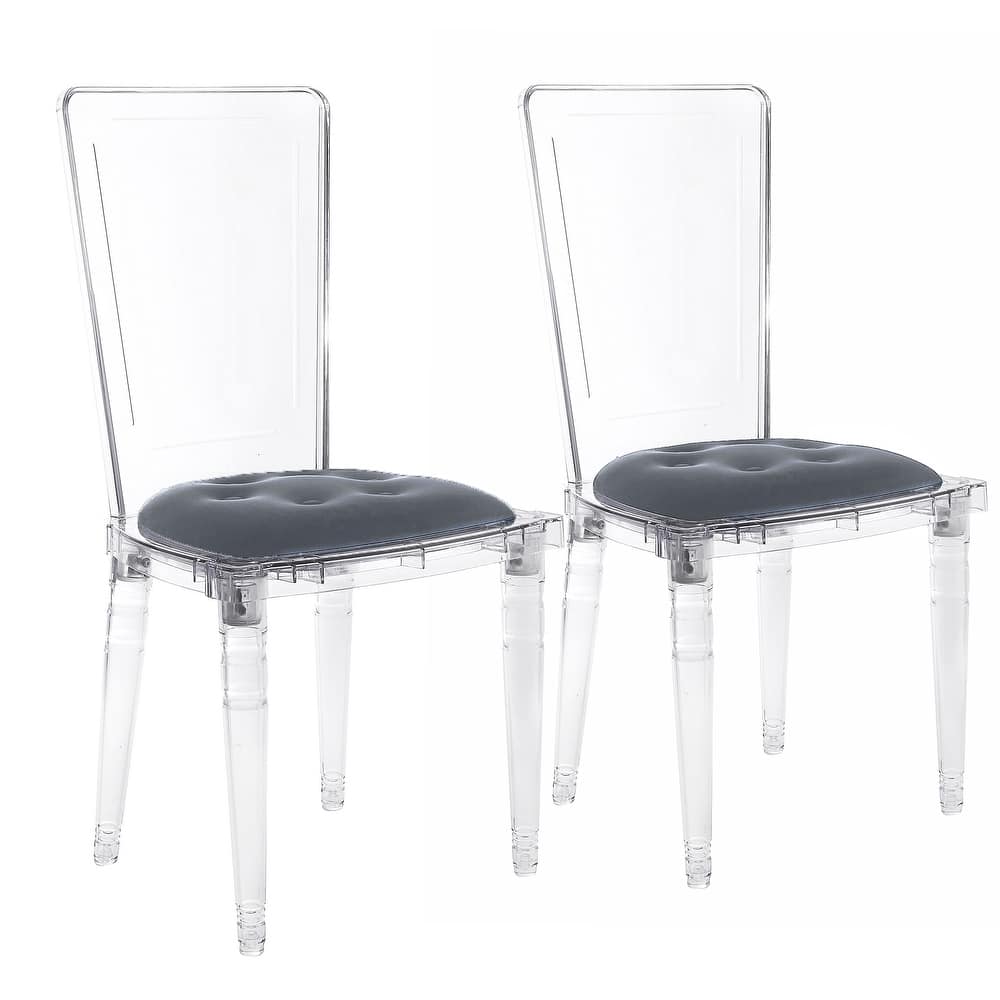 Hansel Transparent Acrylic Dining Chair (Set of 2)