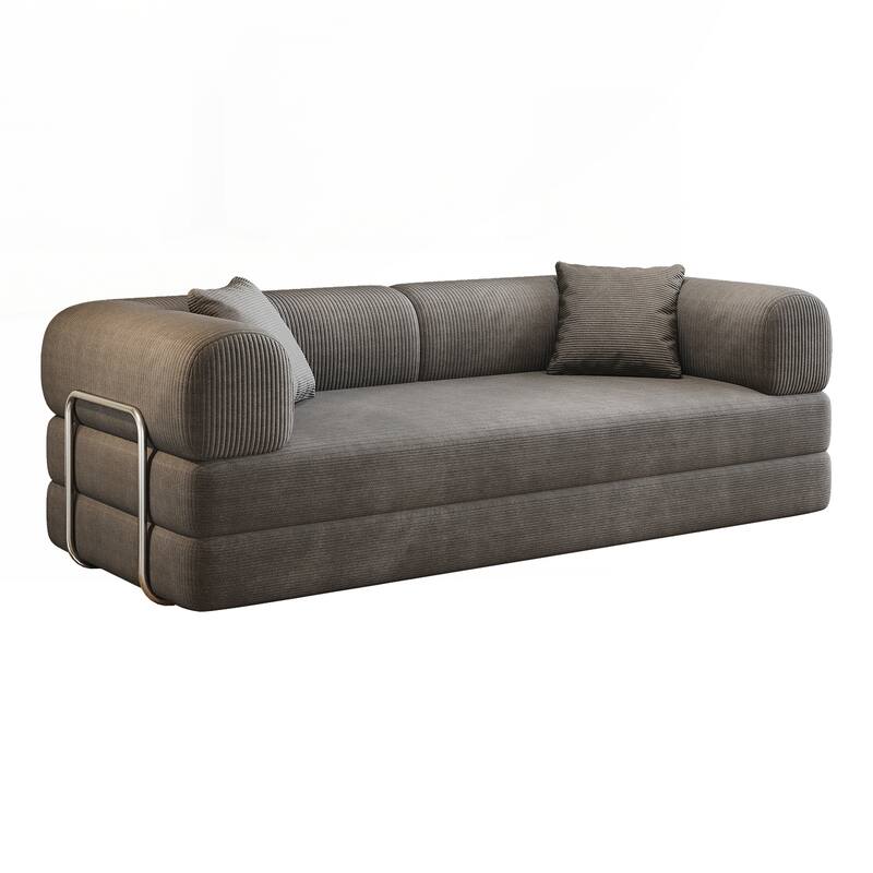 Compression Sofa,Convertible Floor Sofa Bed-with Pillow Back Support Armrest,Comfy Futon Couch Sleeper Bed