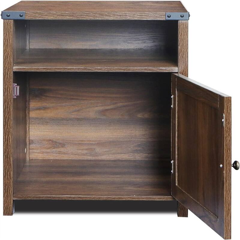 Table with Cabinet and Shelves - 18"D x 18"W x 24"H