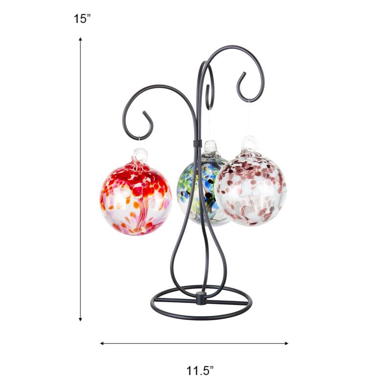 Tree Of Life 3 4In Hand Blown Glass Balls With Stand