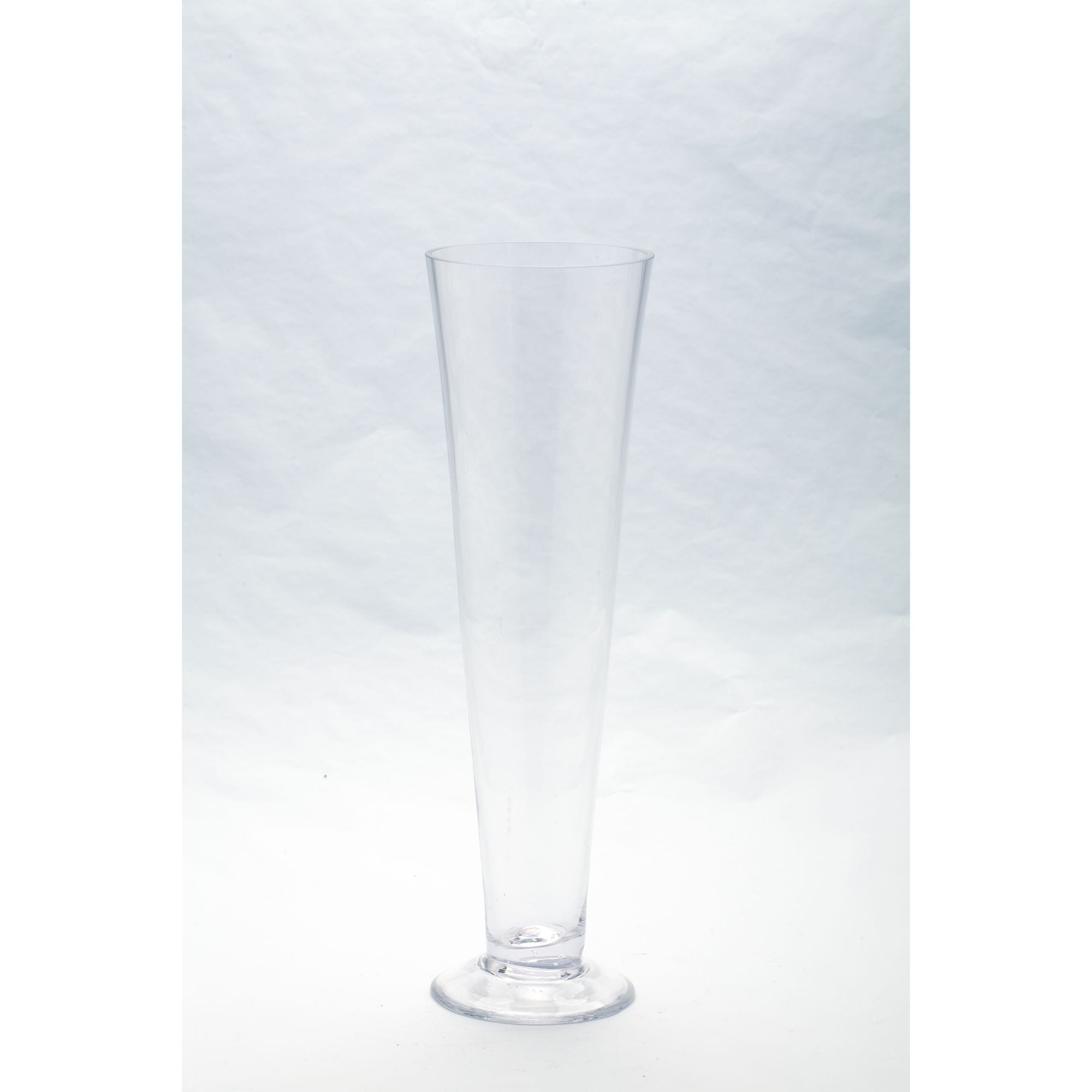 Shop 16 Clear Transparent Round Based Bud Hand Blown Glass Vase On Sale Overstock 31709424