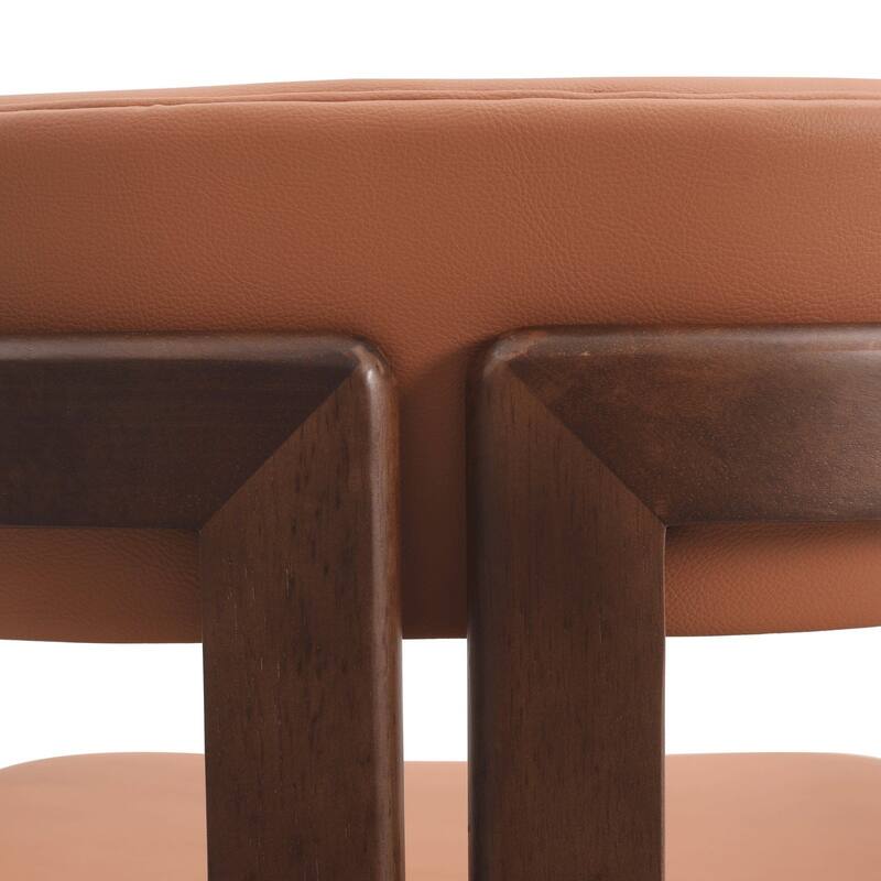 Velo Solid Wood Dining Chair Open Back Modern Accent Side Armchair