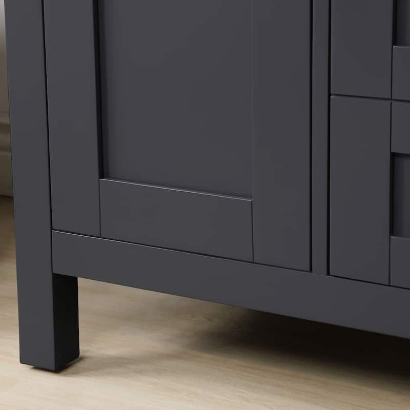 OVE Decors Tahoe Dark Charcoal Vanity with Mirror