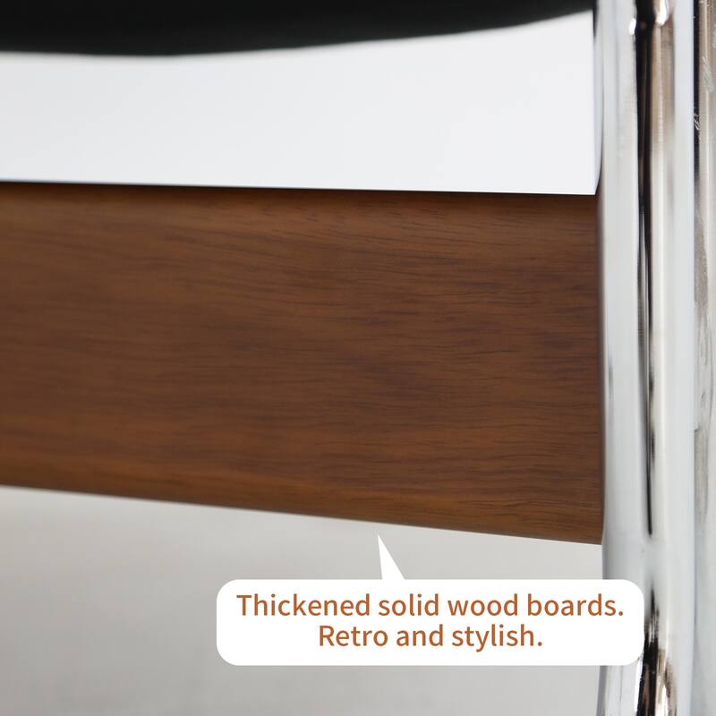 Faux Leather Chair with High Back