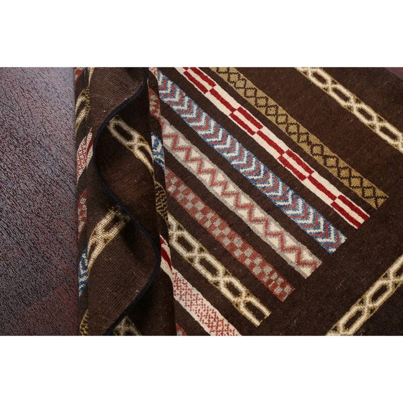 Brown Moharramat Oriental Home Decor Area Rug Hand-knotted Wool Carpet - 3'9" x 5'0"