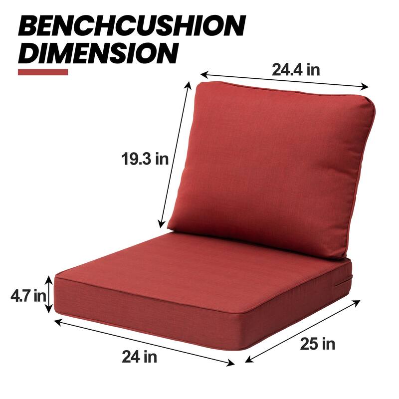 Crestlive Outdoor Deep Seat Cushion Set