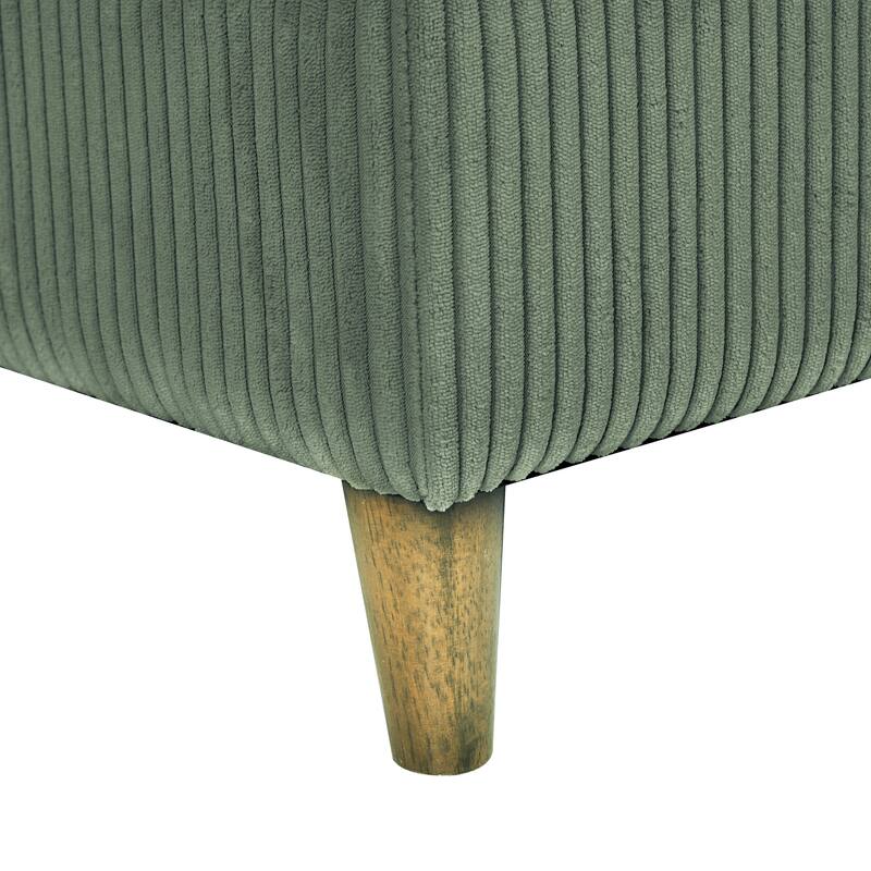 6-Seat Modern Corduroy Modular Sectional Sofa U-Shaped Convertible L-Shaped Design with Ottoman and Pillows