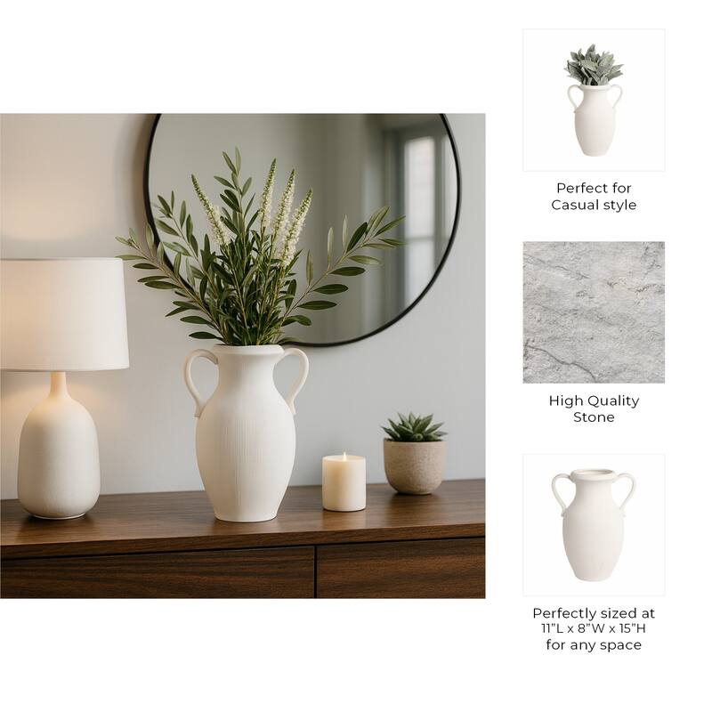 Stoneware Amphora Striped Weathered Jug