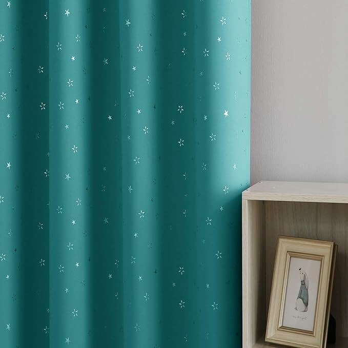 Silver Star Room Darkening Grommet Curtains 2 Panels