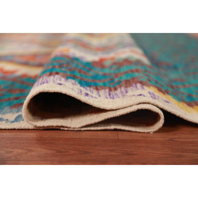 Kilim Oriental Area Rug Hand-Woven Southwestern Wool Carpet - 8'5"x 10'0"