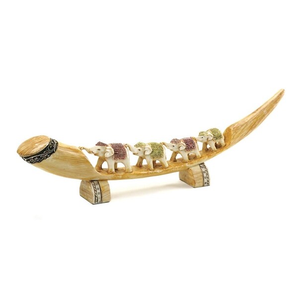 Carved Elephant Tusk Decor