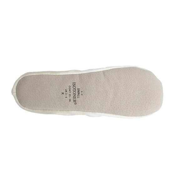 isotoner satin pearl ballerina slippers