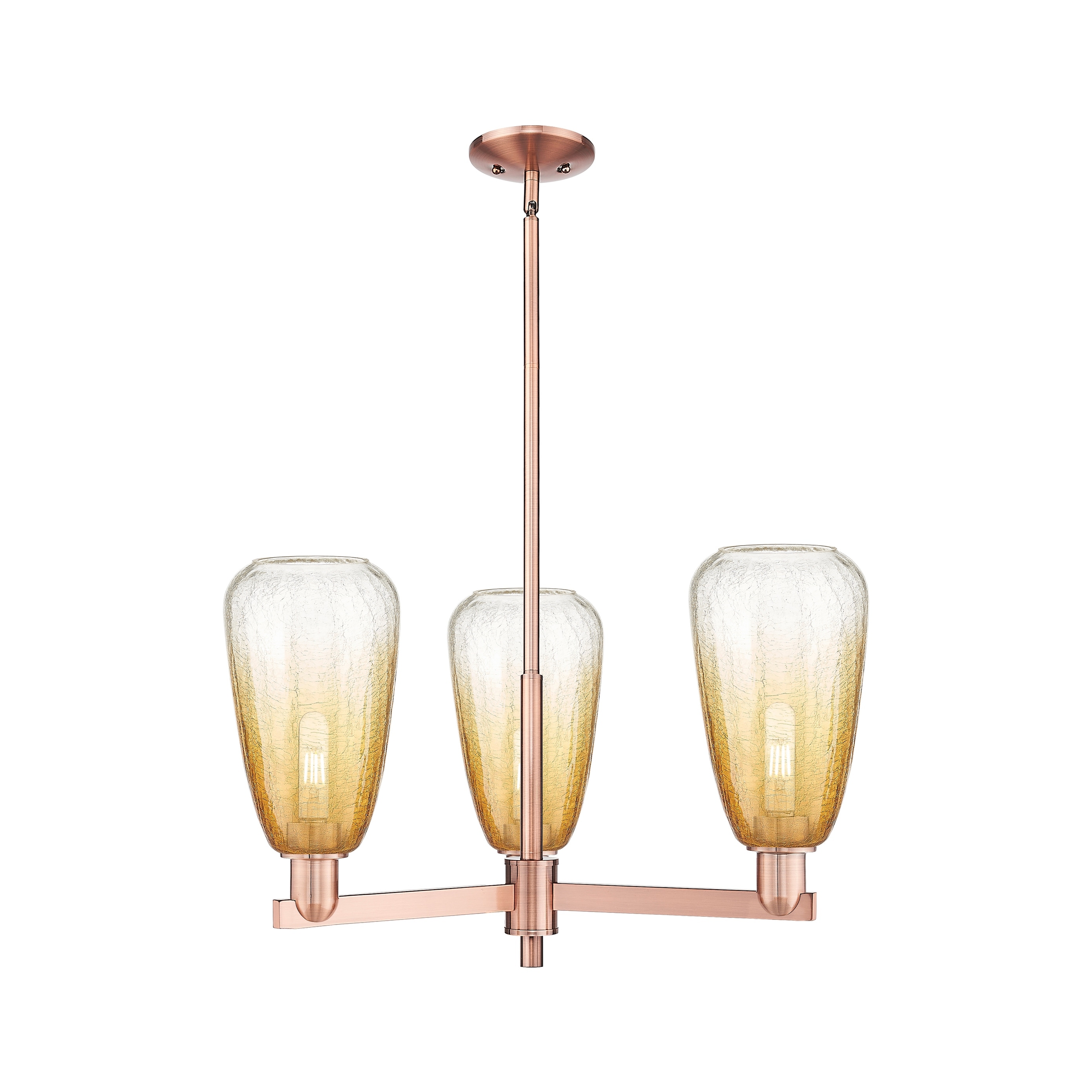 Innovations Lighting Downtown Urban - Brookhaven Almond - 3 Light 18" Stem Hung Chandelier