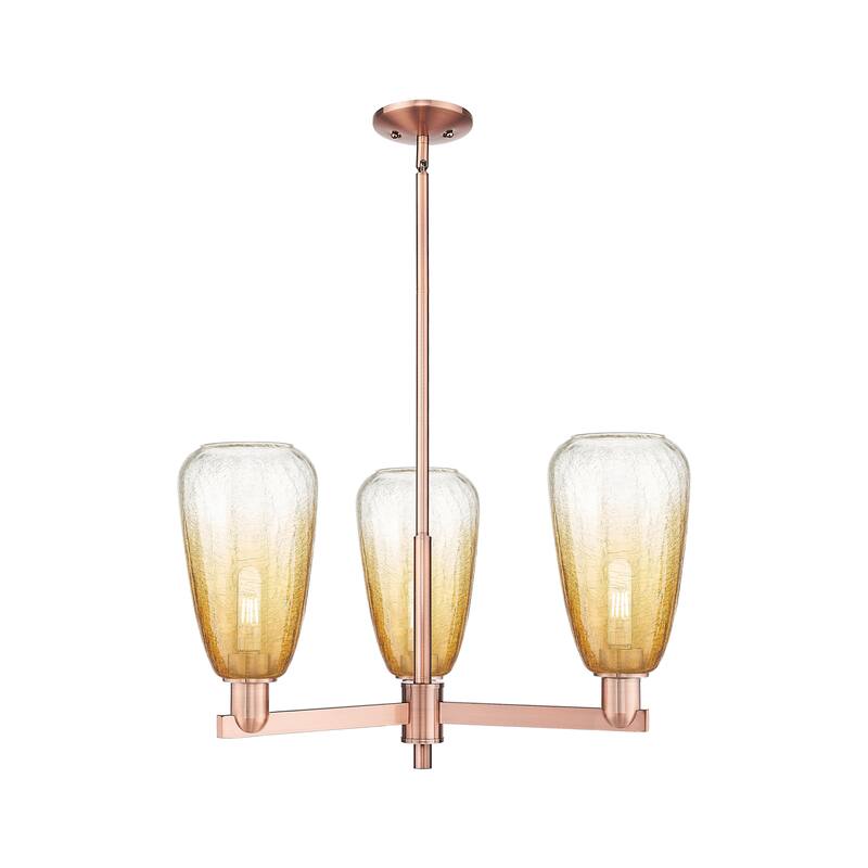 Innovations Lighting Downtown Urban - Brookhaven Almond - 3 Light 18" Stem Hung Chandelier