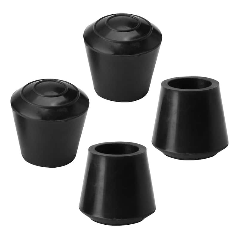 24 Pcs Chair Leg Caps U-Shaped Tube Sleeve Tube Clamp Floor Protectors Plastic For Foot Covers On Most Furniture (Black