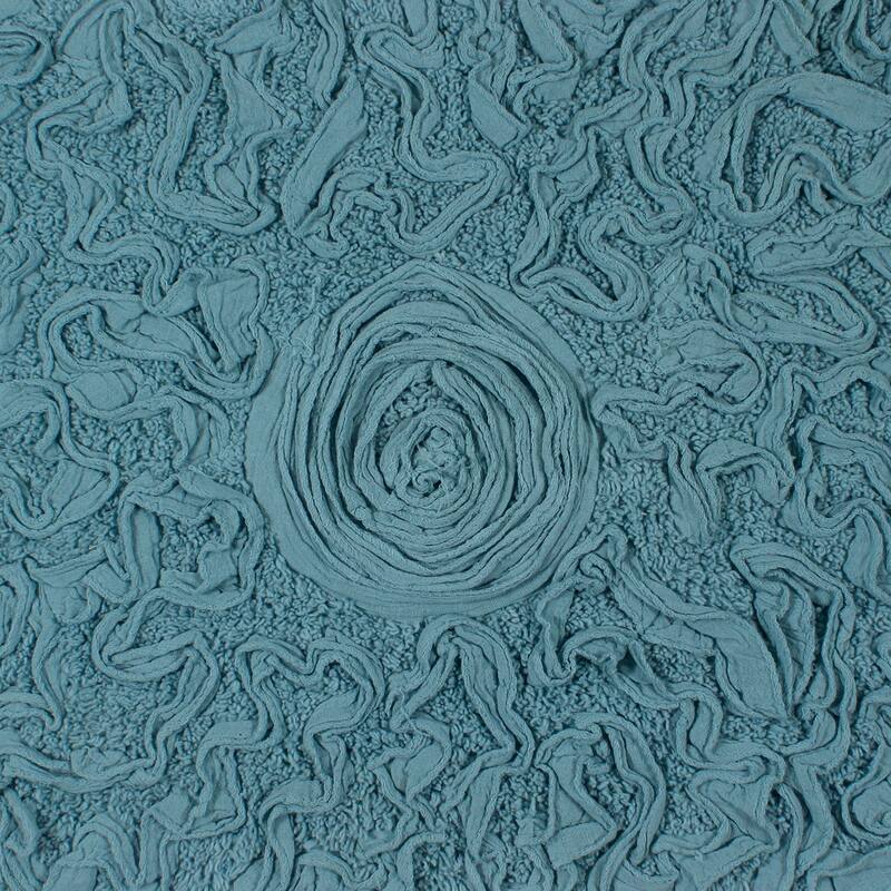 Bell Flower Bathroom Rug, Cotton Soft, Water Absorbent Bath Rug, Non Slip Shower Rug Machine Washable 24"x40" Rectangle