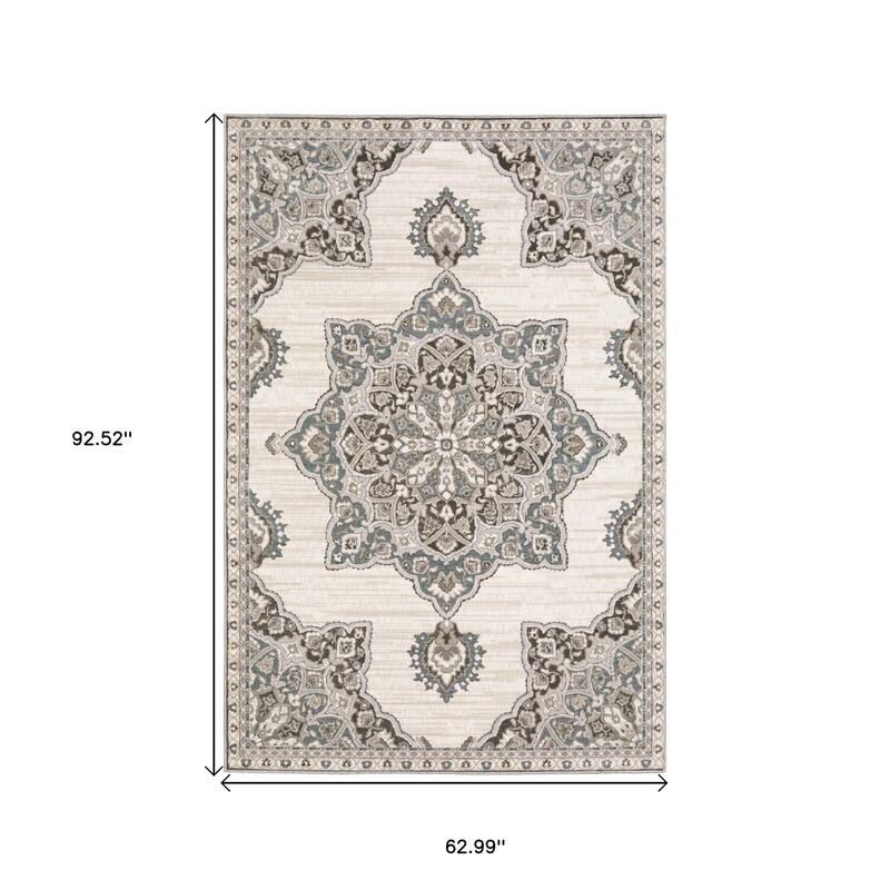 HomeRootsMedallion Traditional Rectangle Area Rug